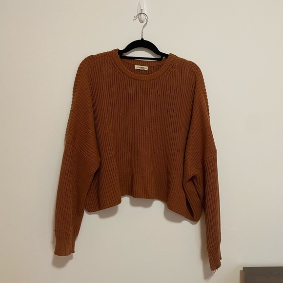 Burnt Orange Cropped Sweater - Picture 5 of 6